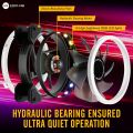 EZDIY-FAB Dual Ring 120mm RGB Case Fan 5-Pack,Quiet Edition High Airflow Adjustable Color LED Case Fan for PC Cases, CPU Coolers with Remote Controller. 