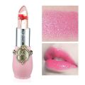 Transparent Flower Jelly Lipstick Temperature Change Color Long Lasting Waterproof. 