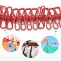 1Pc Cloth Drying Rope with Hooks | Elastic Hanging Rope for Cloth Drying with 12 Clips | Cloth Rope for Drying Clothes for Travel Home Outdoor | Kapde Sukhane Ki Rassi | Wire | Multicolor. 