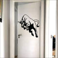 Beautiful bull wall art sticker, Car decor wall art sticker, Black Flying jump bull sicker Vinyl decor. 