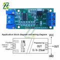 Poppies Muoe Voltage To Current Module 0-2.5V 0-3.3V 0-5V 0-10V 0-15V 0-24V to 0 -20mA/4 -20mA Current Transmitter Signal Converter Module. 