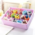 Socks Undergarments Storage Box 15 Grid with Transparent Cover. 