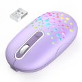 Jelly Comb Wireless Mouse Rechargeable Ergonomic USB Mouse Slim Cordless Mice for Laptop PC Purple Pink Mouse for Computer. 