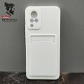 RAMEEZ MUNIR GONDAL for Vivo V21 Soft Silicone Back Cover With Card Holder And Camera Protection High-Quality Phone Case. 