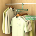 Magic Space Saving Clothes Hangers Multifunctional Smart Closet Organizer Premium Wardrobe Clothing Cascading Hanger 9 Slots, Innovative Design for Heavy Clothes, Shirts Pants Dresses Coats(8 Pack). 