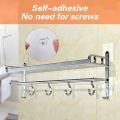 5 Pcs Adhesive Hooks, Detachable Self Adhesive Wall Screw Hooks, Punch-Free Wall-Mounted Screw Hook, Seamless Transparent No Nails Drill Waterproof Hooks for Bathroom, Kitchen, Home-Transparent. 