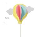 Hot Air Balloon Cake Topper Happy Birthday Party Decor Kids Boy Girl Clouds Cake Decor Birthday Party. 