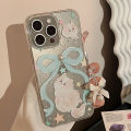 Olige  Case  For iPhone 11 12 13 14 15 Pro Max Girl Heart INS Bow Cat Pop Fairy Style Full Package Anti Drop phone case back cover. 