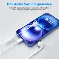 (3 Pices) Orignal Phone Lightning Handfree | Earphones | In-Ear Headphones / Earphones Wired with Lightning Connector for Phone 7 To 14 Phone (Built-in Microphone & Volume Control) Phone Handfree Original With Bluetooth Phone Handfree Lightning Handfree.. 