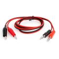 Alligator Clip to Banana Plug Test Cable Lead Connector Dual Probe Crocodile Clip For Multimeter Measure Tools for DC Power Supply. 
