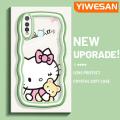 YIWESAN For VIVO Y19 Y5s Case Cartoon Cute Hello Kitty Colorful Lovely Cream Wave Border Soft Clear Shockproof Phone Cases Creative Camera Transparent Casing Simple Silicone Protective Cover. 