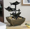 3-Tier Lotus Leaf Tabletop Waterfall Fountain. 