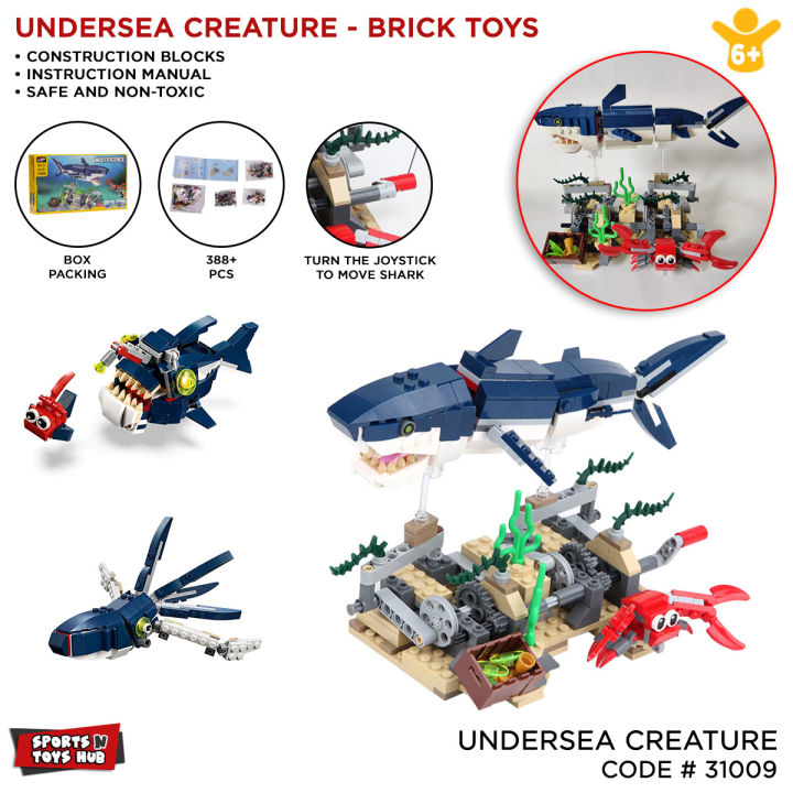 Decool UnderSea Creatures Bricks Toys 388+Pcs, Crab, Sea Ocean