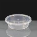 Round Food Container Storage Boxes 400ml to 500ml Pack Of 15pcs 1 pc extra on every order, with Separate Lid Clear Transparent Plastic.. 