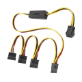 Motherboard CPU 4-Pin to Hard Drive Cable CPU 4PIN to SATA Hard Drive Power Supply Cable 12V to SATA Hard Drive Cable, Easy to Use Fine Workmanship. 
