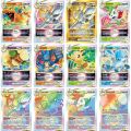 New 2022 New Holographic Pokemon Card Vtar Vmax Charizard Rainbow Tag Team GX Game Battle Carte Trading Card Toy for Children. 