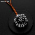 Pirates Of The Caribbean Compass Jewelry Vintage Locket Jack Pendants Men Rope Long Black Enamel Costume Necklace. 
