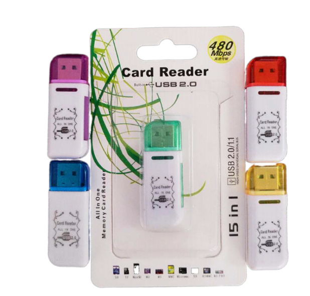 Card Reader USB 2.0 I All in one Card Reader I Mini Card Reader USB I Memory Card Reader I 4 in 1 TF/SD Card Reader USB 2.0 Adapter Memory Plug and Play all in one Card Reader for smart phone samsung xiaomi huawei Redmi I Sasta Online Store I Sostore
