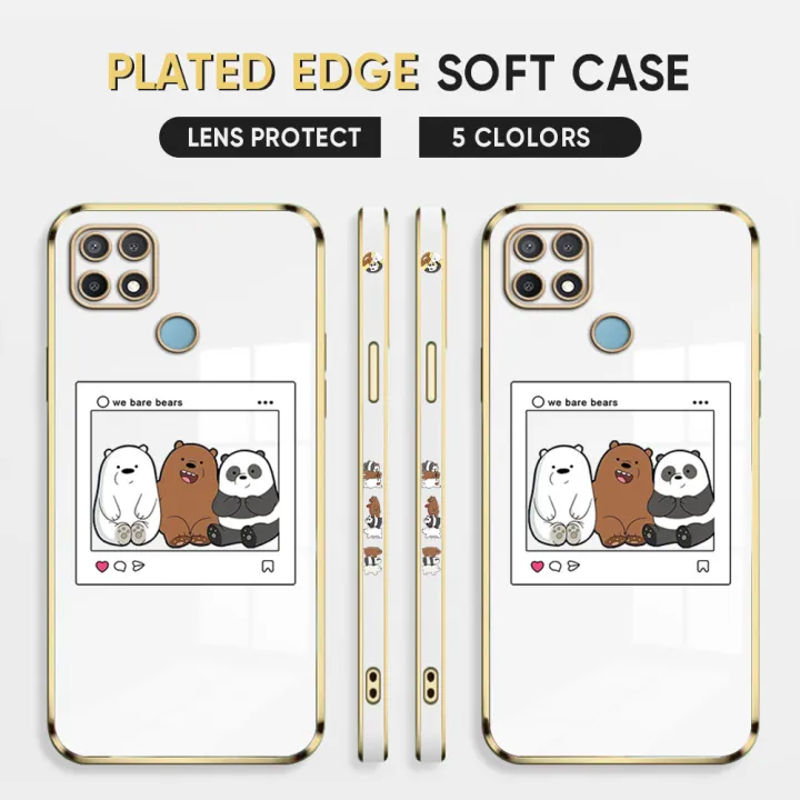 (Free%20Lanyard)%20Luxury%206D%20Plating%20Case%20for%20OPPO%20A12%20Phone%20Cases%20Cute%20Cartoon%20Anime%20Bears%20Side%20Print%20Soft%20Silicone%20Square%20Back%20Cover%20-%20Image%202