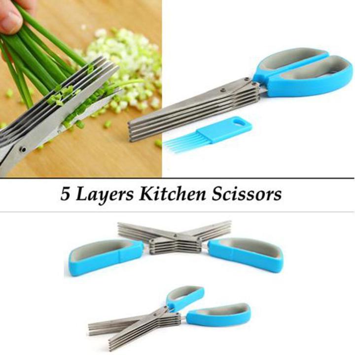 Vegetable & Fruit Cutter With 5 Layer Scissors Kitchen Utensils