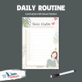 Daily Routine Planner A4 Size Laminate with Board Marker Planner for Daily Task. 