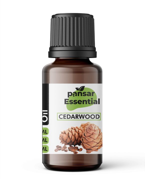 Pansar Essential's Cedarwood Essential Oil - Aromatherapy Natural Fragrance Diffuser - All Types of Skin Use with Carrier Oil - Pure - 10 ml/ 20ml/ 30ml