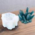 Crystal Resin Mold, Crystal Cluster Mold Resin Silicone Mold Casting Mold for Polymer Clay DIY Craft Decoration , 7.5x5.5x5.5cm. 