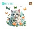 Toilet Bowl Sticker Cartoon Cat Butterflies Toilet Sticker Waterproof Pvc Wall Art for Living Room Bedroom Bathroom Animal Flower Decoration Decal Cartoon Cat Toilet Sticker. 