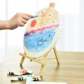 Painting Canvas Round Imported - White Size Diameter 20cm, 30cm, 40cm, 50cm, 60cm, 70cm, and 80cm Canvas for Painting. 