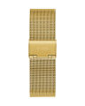 Guess Mens Gold Stainless Steel Case Gold Dial Gold Mesh Stainless Steel Bracelet Watch-GW0538G2. 