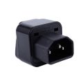 IEC 320 C14 to universal Female  Adapter AC  Plug Connector, Black. 