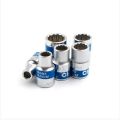 KING TECH ( GERMANY ) PROFESSIONAL 1/2'' DR SOCKET .CHROME VANADIUM STEEL ..DOUBLE FINISH/BLUE LINE ...LONG LIFE AND DURABLE ...GUARANTEED QUALITY 10-MM TO 24 MM. 