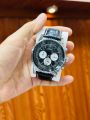 CRONOGRAPH STOP WATCH WORKING QUARTZ MACHINE LEATHER STRAP WATCH FOR MEN. 