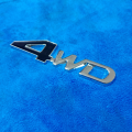 4WD 3D Metal Car Letters | 4WD Sticker in Black color with silver | Trunk Badge 4WD Emblem 4WD Logo Accessories. 