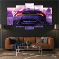 Stylish Painting Lamborghini Huracan Back View (5 Panels) | Car Wall Art. 