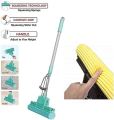 Foldable PVA Sponge Absorber Quick Cleaning Mop with Squeezing Technology Adjustable Handle Kitchen Bathroom Cleaner, Standard Size Roller Pva Sponge Mop  Note random color will be deliver. 