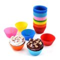 Pack Of 6 - Silicone Cup Cake Molds - Multicolor. 