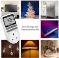 2 x NOVKIT Digital Security Timer Plug Socket Programmable Switch Timer with 10 ON-Off Programs and Random Mode for Home and Indoor (230V, 13A, 2900W). 