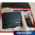 Customize Name & Picture Wallet Set with Pen, Key Chain & Message Plate. 
