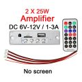 12V 50W Amplifer MP3 WAV Module Bluetooth Decoding Board  Car USB TF Card Slot / USB / FM / Remote Decoding Board Module. 