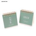 2023 Hand Drawing Solid Color Series Mini Desk Calendar DIY Portable Desktop Calendars To Do List Daily Schedule Planner Office. 