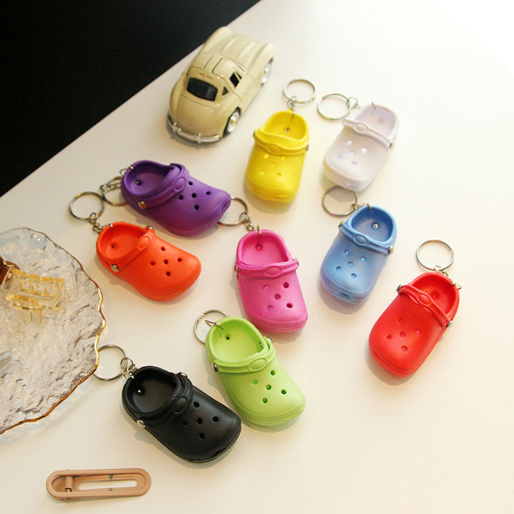 Factory direct sales mini hole shoes keychain pendant slippers small shoes accessories backpack hanging accessories temu cross-border