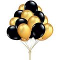 100 Golden Black Balloons For Birthday - Anniversary & Party Decoration - Balloons For Room - Home Decoration. 
