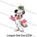 Mickey Minnie Mouse Tinkerbell Patches for Clothing Heat Transfer Patch Clothes Disney Stickers DIY T-Shirt Hoodies Accessory. 