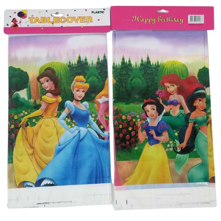 PRINCESS THEME TABLE COVER - BIRTHDAY PARTY PLASTIC TABLECLOTH - PRINCESS TABLECOVER