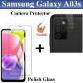 Samsung Galaxy A03s Tempered Glass Screen Protector + Flexible Camera Protector 9H Gorilla Protector For Samsung Galaxy A03s. 