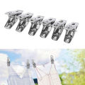 1 Set - 24Pcs/Set | Metal Cloths Drying Clip | Laundry Hanger Hooks | Wood Clothes Peg Pin | Wet Hanging Drying Clips | Windproof Chutki Chimti | Clothing Line Pegs Pins | Bamboo Clothpins Clothpegs | Clamps Dryer For Socks, Towels, Underwear. Laundry. 