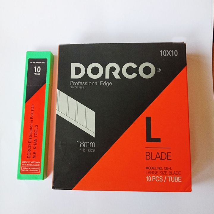 Dorco%20Knife%20Cutter%20Blades%20Pack%20of%2010%20pieces%20Original%20Vietnam%20DIY%20Tools%20Crafting%20Paper%20Cutting%20-%20Image%202