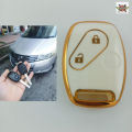 Honda City 2009-2021 TPU Remote Key - White/Gold-. 