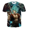 Hot selling new anime DRAGON BALL Dragon Ball 3D printed European size short sleeved T-shirt. 